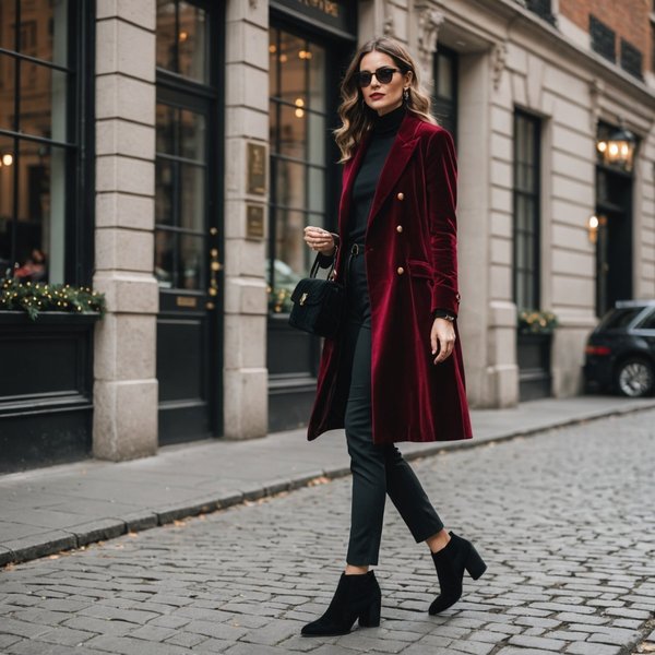 Quels conseils pour associer des chaussures en velours avec une tenue de fête?